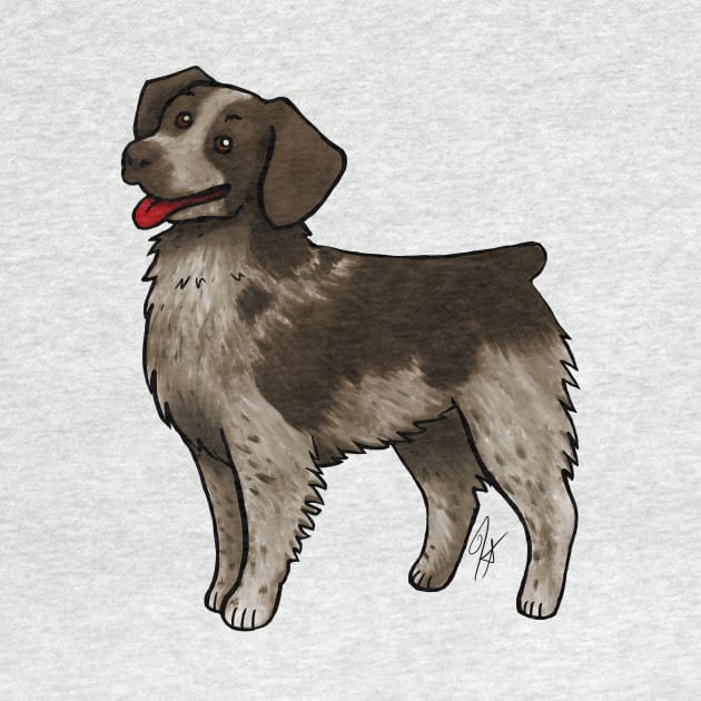 Dog - Brittany - Liver Roan by Jen's Dogs Custom Gifts and Designs